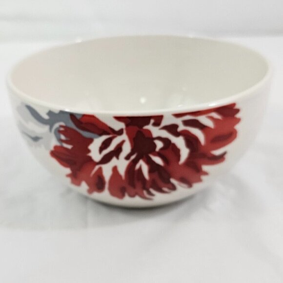 Nanette Lepore Floral Trim Porcelain 5.5" Cereal Soup Salad Bowls – Set of 4 - Picture 14 of 16